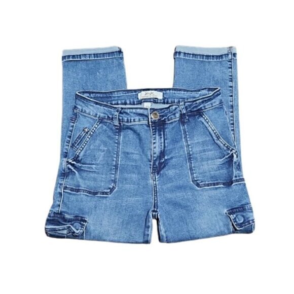 H + H by Harmony & Havoc Cargo Cropped Jeans - Picture 1 of 6
